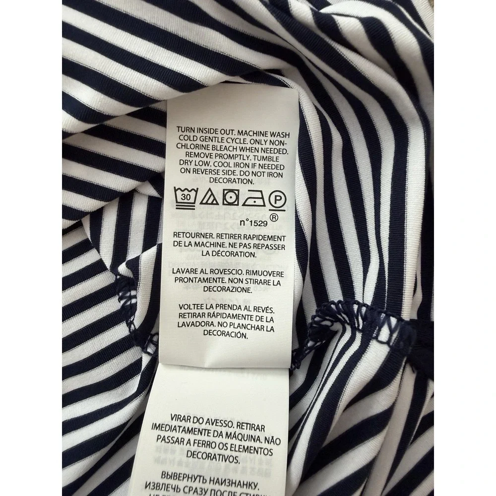 Polo Golf Ralph Lauren KPMG Women's PGA Shirt Medium Stripe UV Protection Golf T